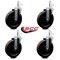 Service Caster 6'' Phenolic Swivel 7/16'' Grip Ring Stem Caster with Total Lock Brake, 4PK SCC-GR20S615-PHS-716138-4 - alternate 3